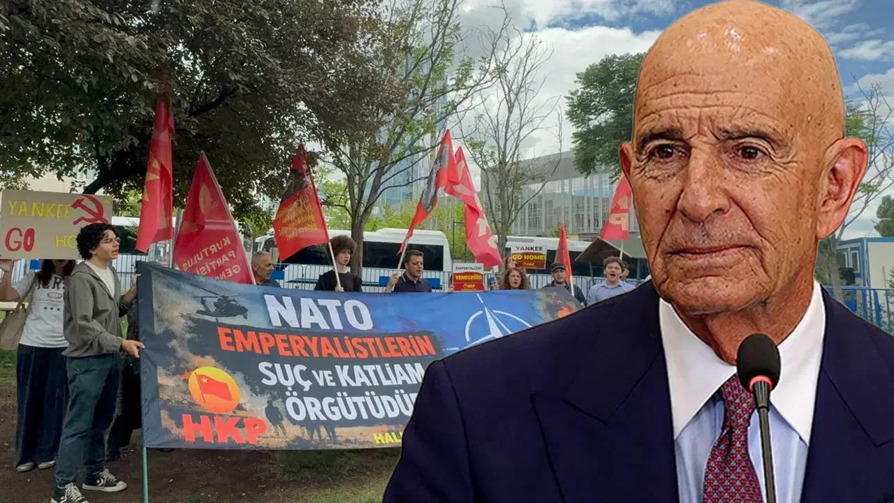 ABD Büyükelçiliği önünde NATO Zirvesi protestosu: ‘Ülkeleri bölüp parçalamak için geliyorlar’