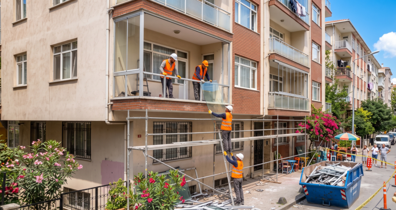 Apartmandaki cam balkonlar tek tek sokulecek 9tCMLu1p