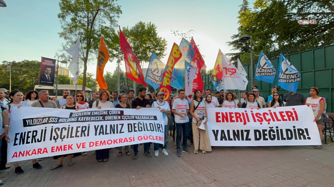 Enerji iscilerinin eyleminde sendikacilara gozalti ogretmenlerden tepki mlbULkv1